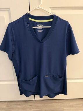 Landau Navy Scrub Top